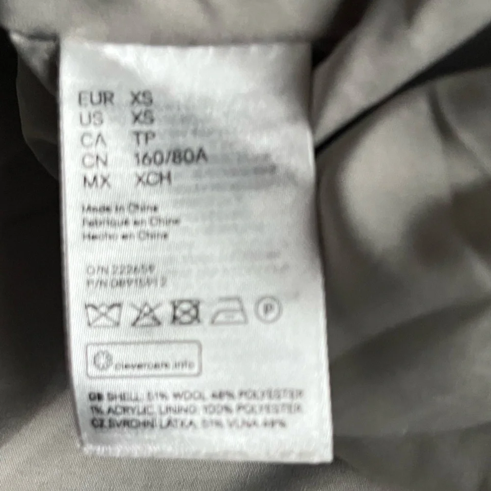 H&M long shacket gray / navy blue size XS.